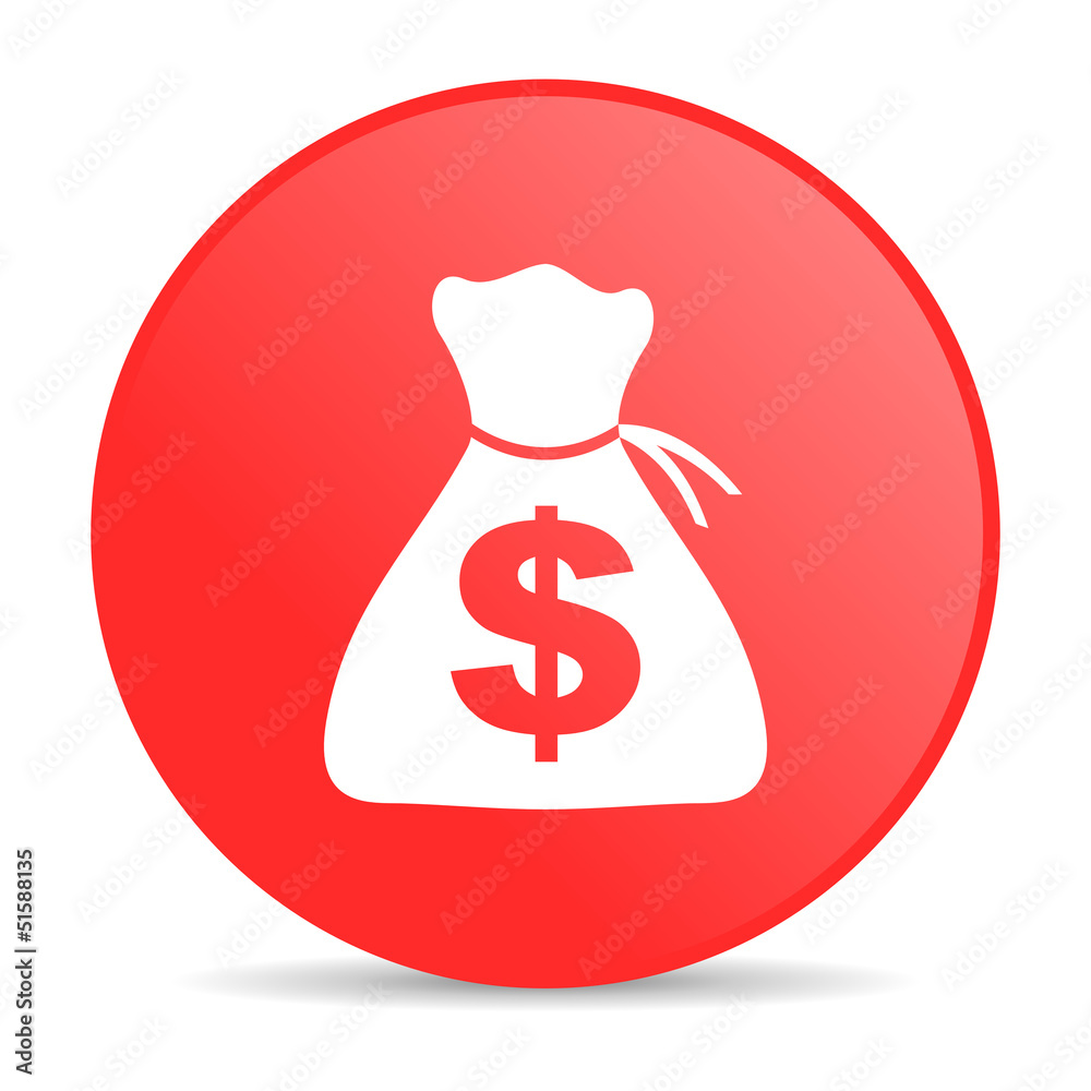 money red circle web glossy icon money red circle web glossy icon
