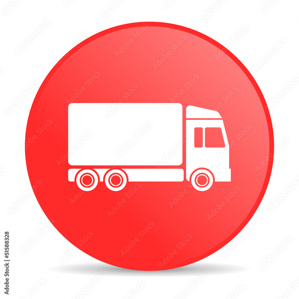 delivery red circle web glossy icon delivery red circle web glossy icon