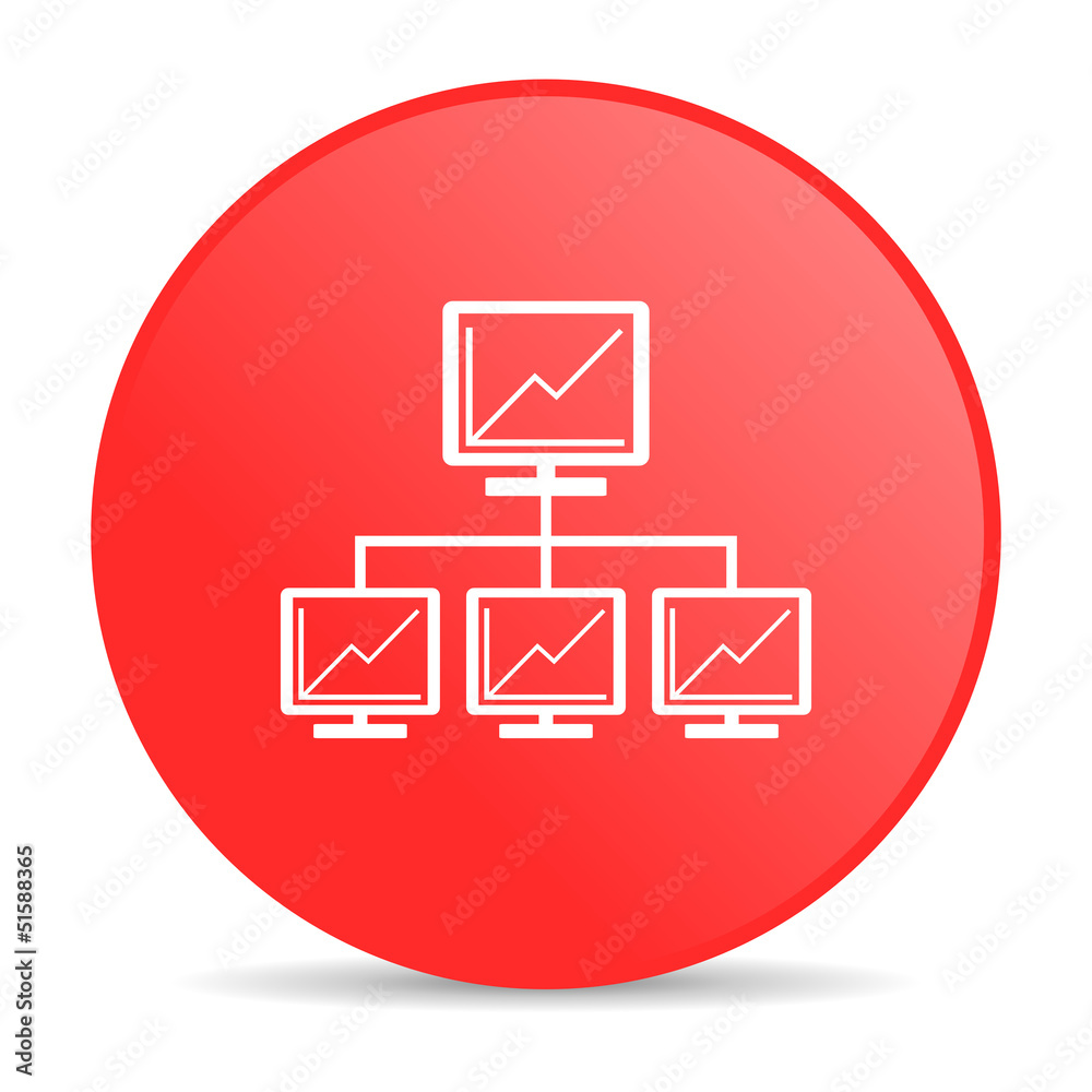 network red circle web glossy icon network red circle web glossy icon