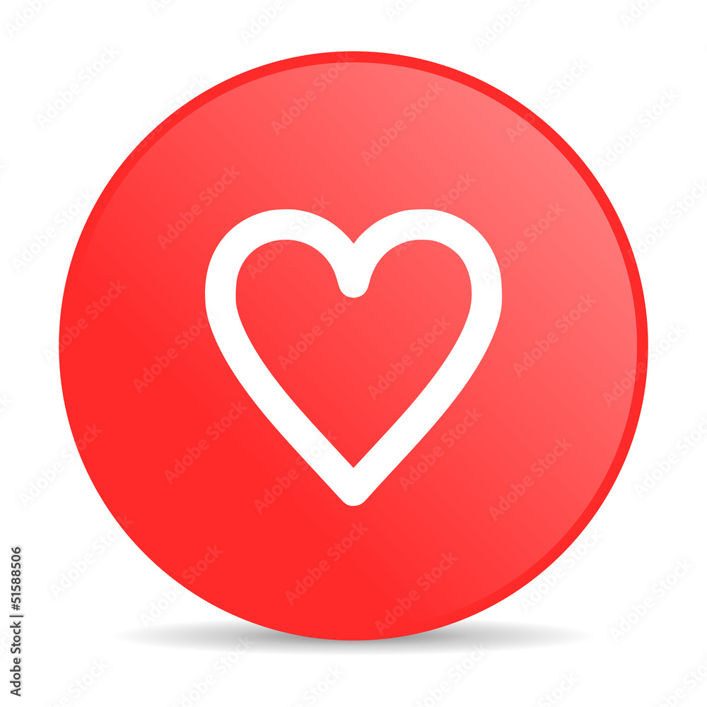heart red circle web glossy icon heart red circle web glossy icon