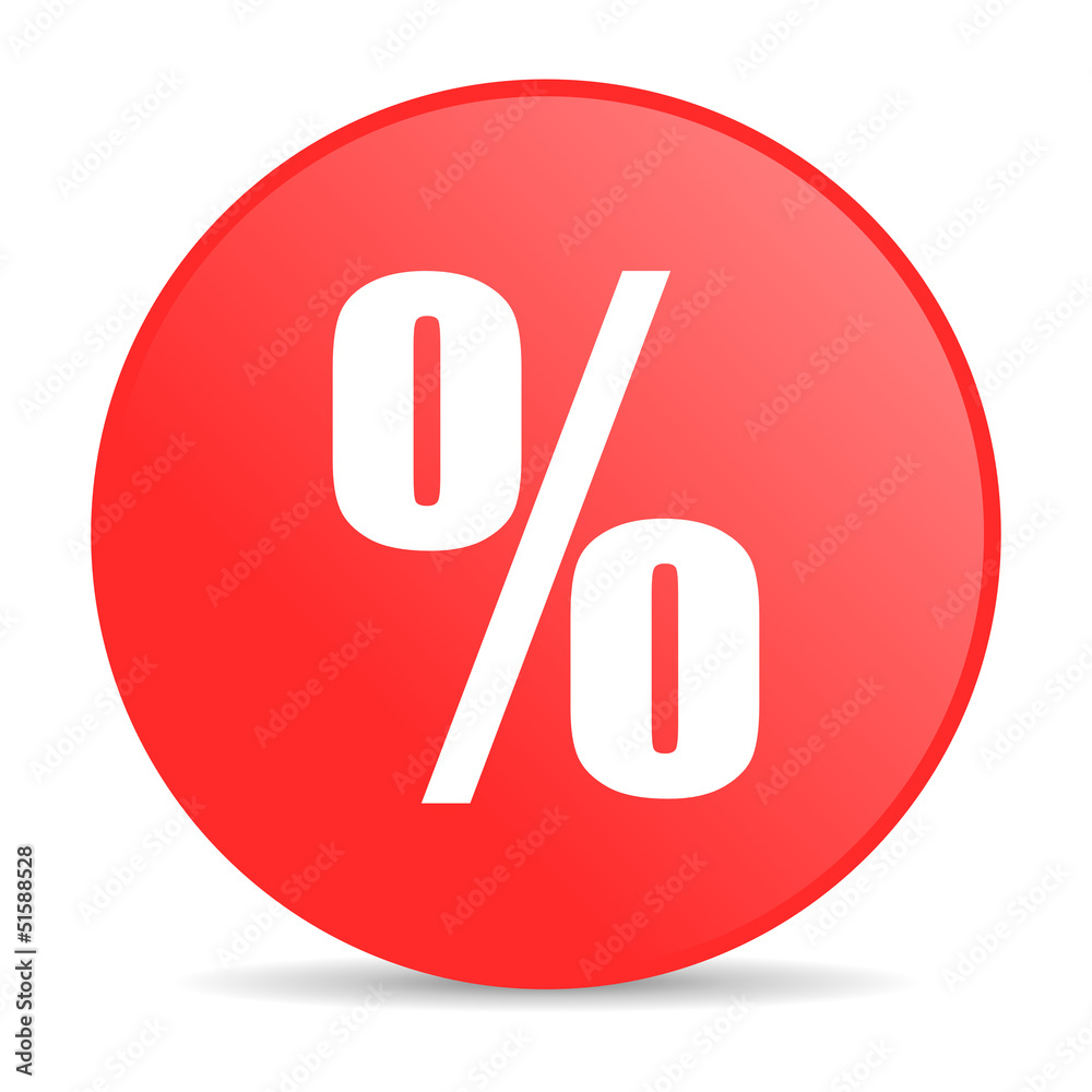 percent red circle web glossy icon percent red circle web glossy icon