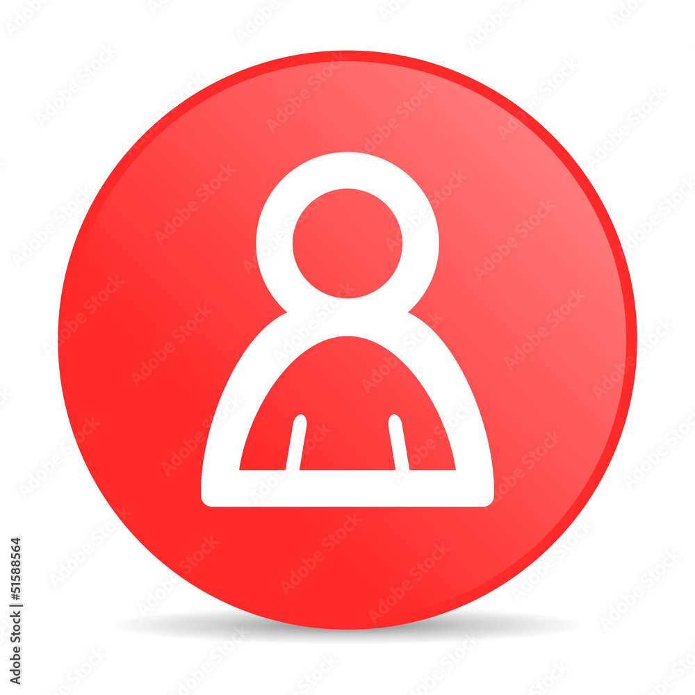 account red circle web glossy icon account red circle web glossy icon