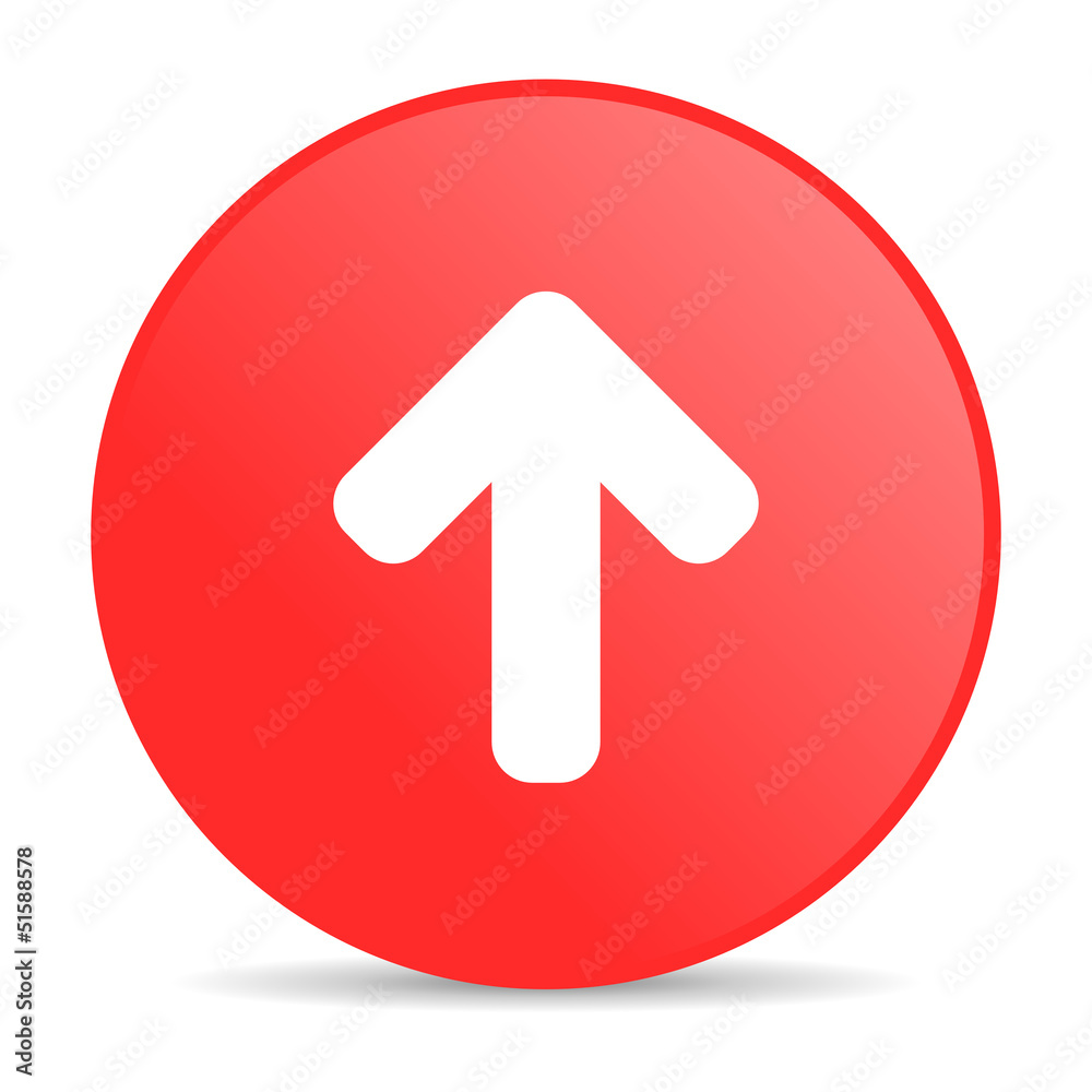 arrow up red circle web glossy icon arrow up red circle web glossy icon