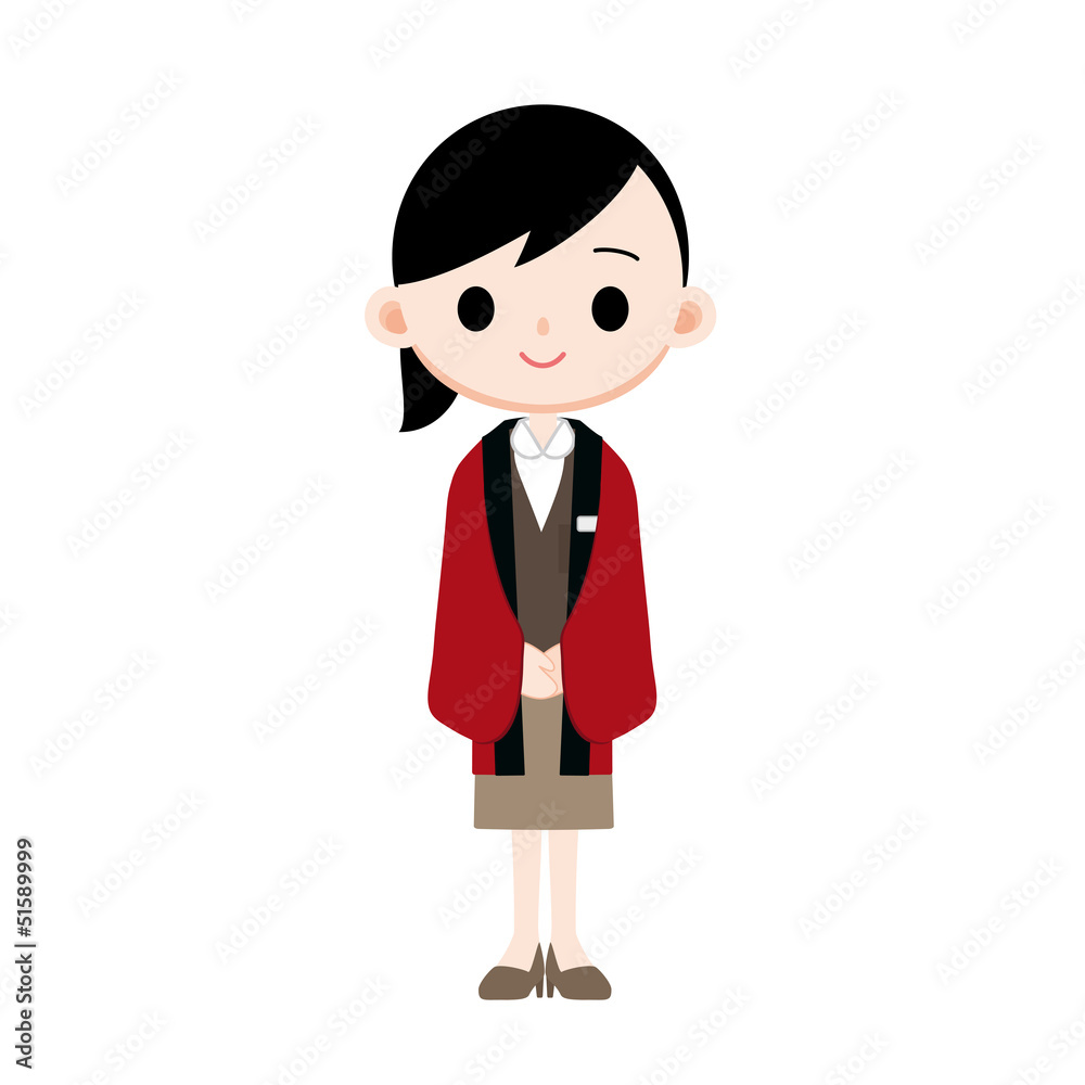 売り出しセール 法被を着た女性販売員 Stock イラスト Adobe Stock