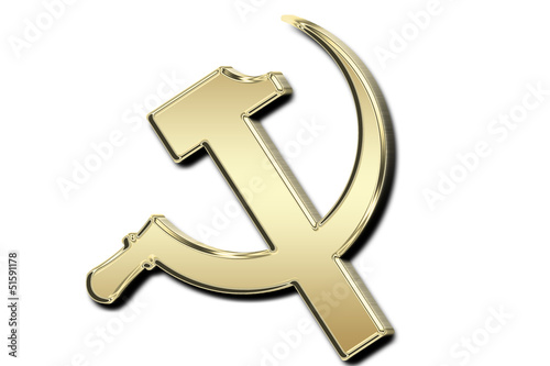 gold sickle and hammer