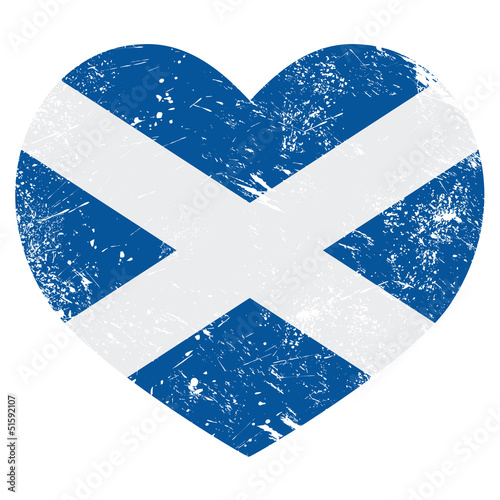 Scotland retro heart flag