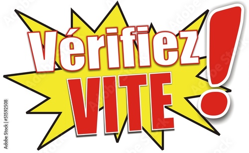 étiquette vérifiez vite