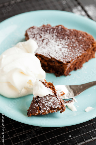 Slice of chocolate cake