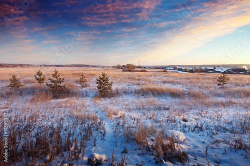 Rural wintry landscape