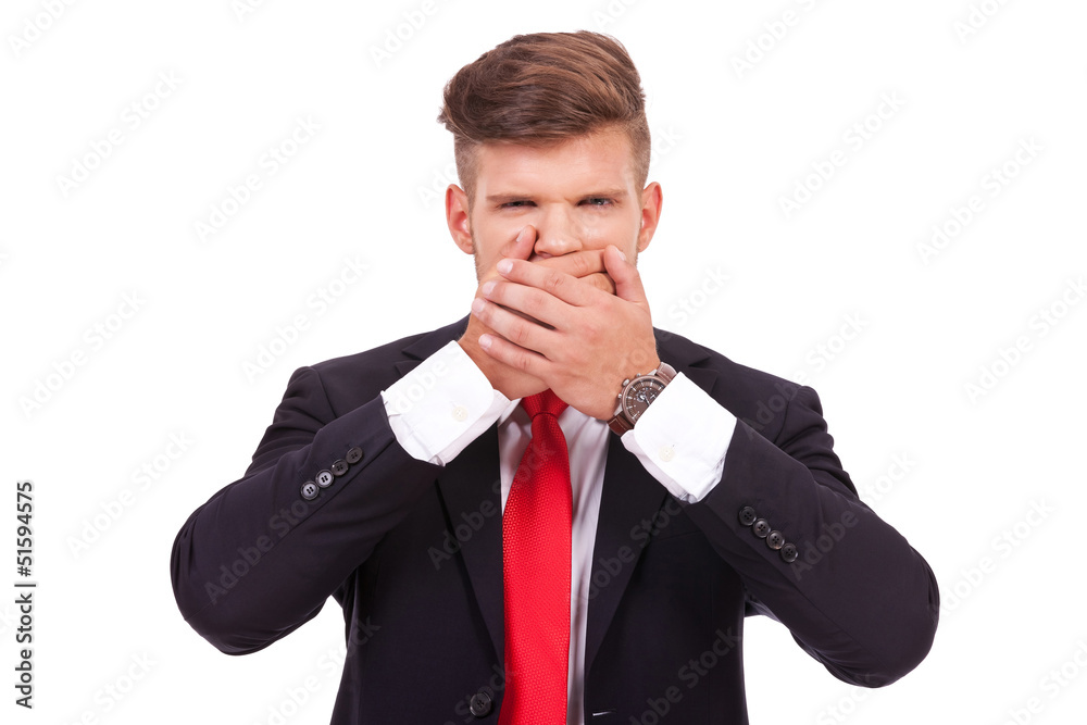 business man not speaking business man not speaking