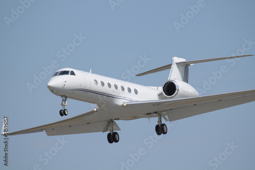 white business jet photo