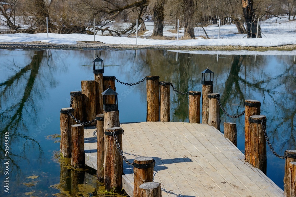 Obraz premium bridge on the pond