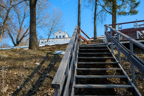 Fototapeta Naklejka Na Ścianę i Meble -  wooden staircase nature
