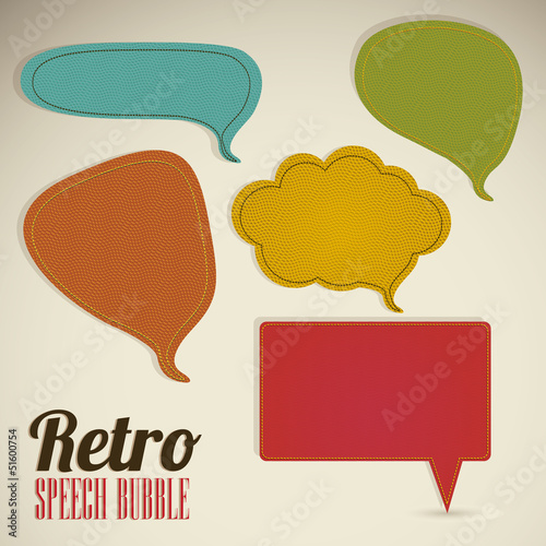 retro text balloons