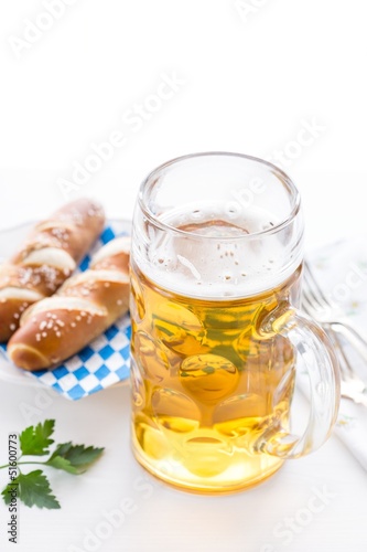 Oktoberfest beer and lye rolls