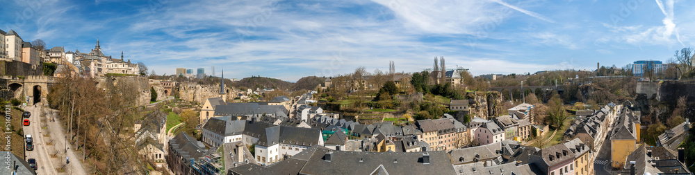 Panoramic view of Luxembourg old town