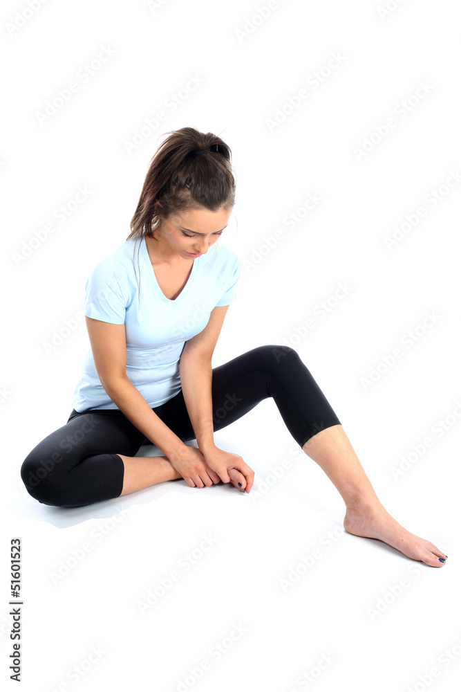 Model Released. Woman With Ankle Sports Injury Model Released. Woman With Ankle Sports Injury
