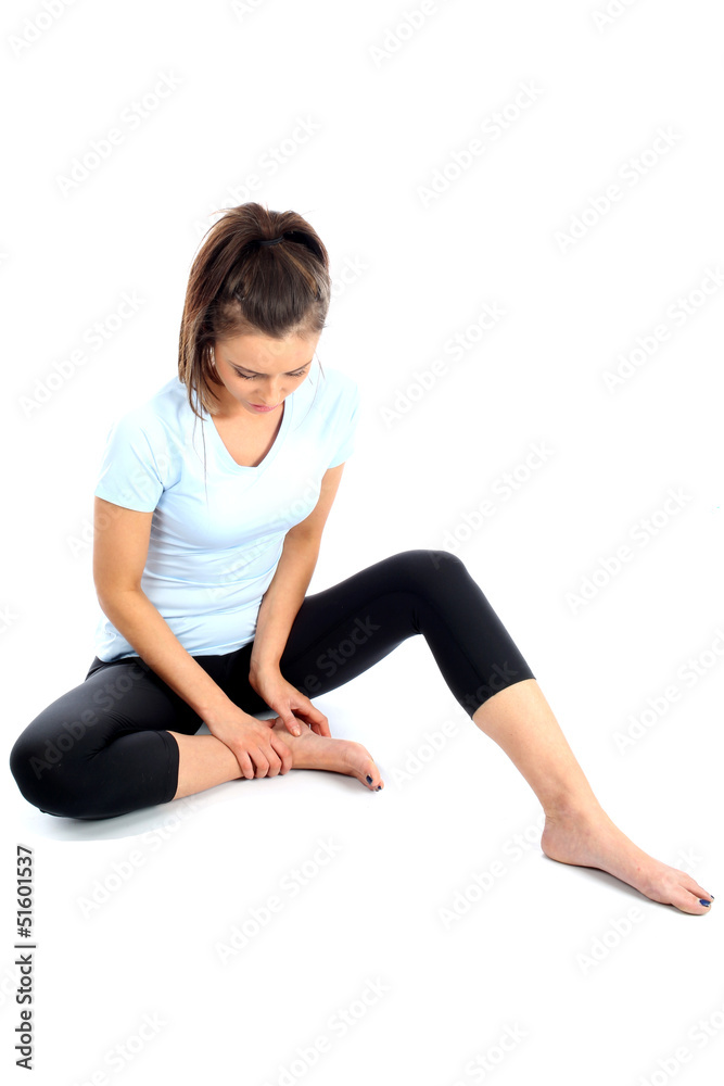 Model Released. Woman With Ankle Sports Injury Model Released. Woman With Ankle Sports Injury