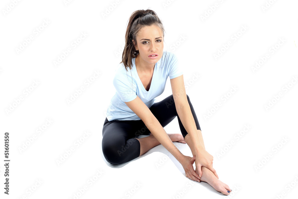 Model Released. Woman With Ankle Sports Injury Model Released. Woman With Ankle Sports Injury