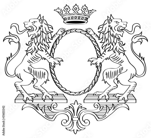 Fototapeta Naklejka Na Ścianę i Meble -  Heraldic Frame