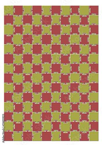 Sarı kırmızı puzzle