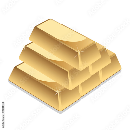Gold bars vector