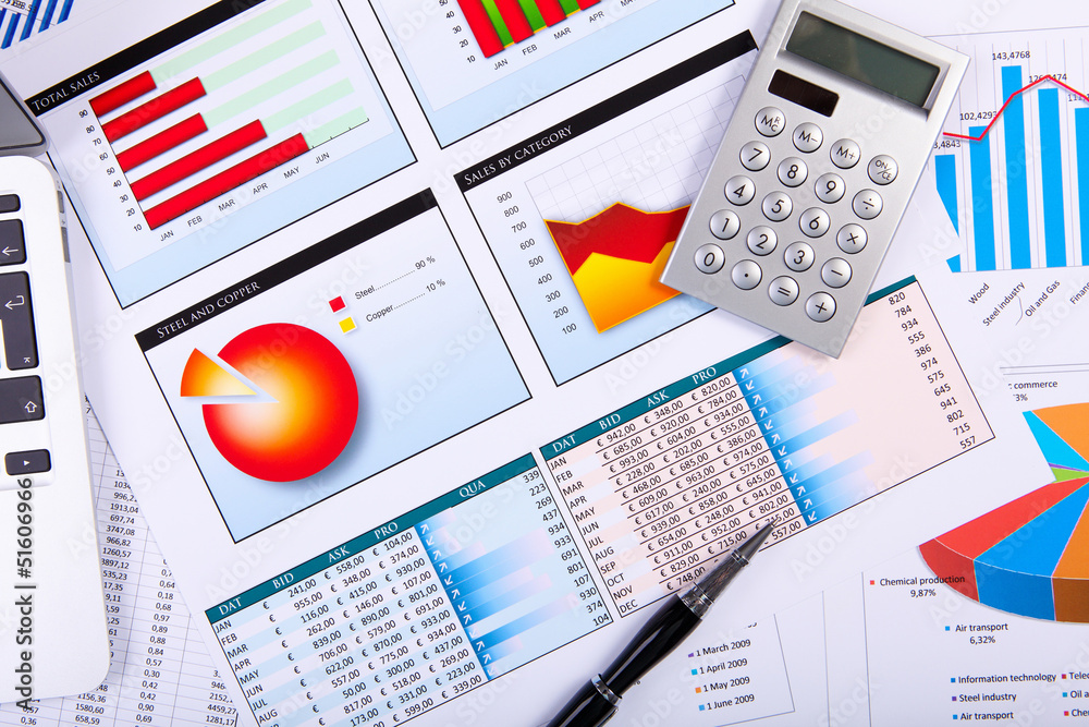 Financial papers on the table