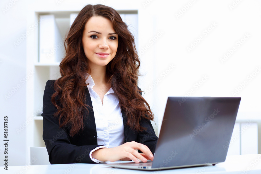 Young busines woman with notebook Young busines woman with notebook