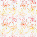 Beautiful gradient seamless pattern with lily