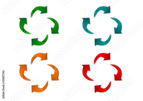 frecce colorate riciclaggio photo
