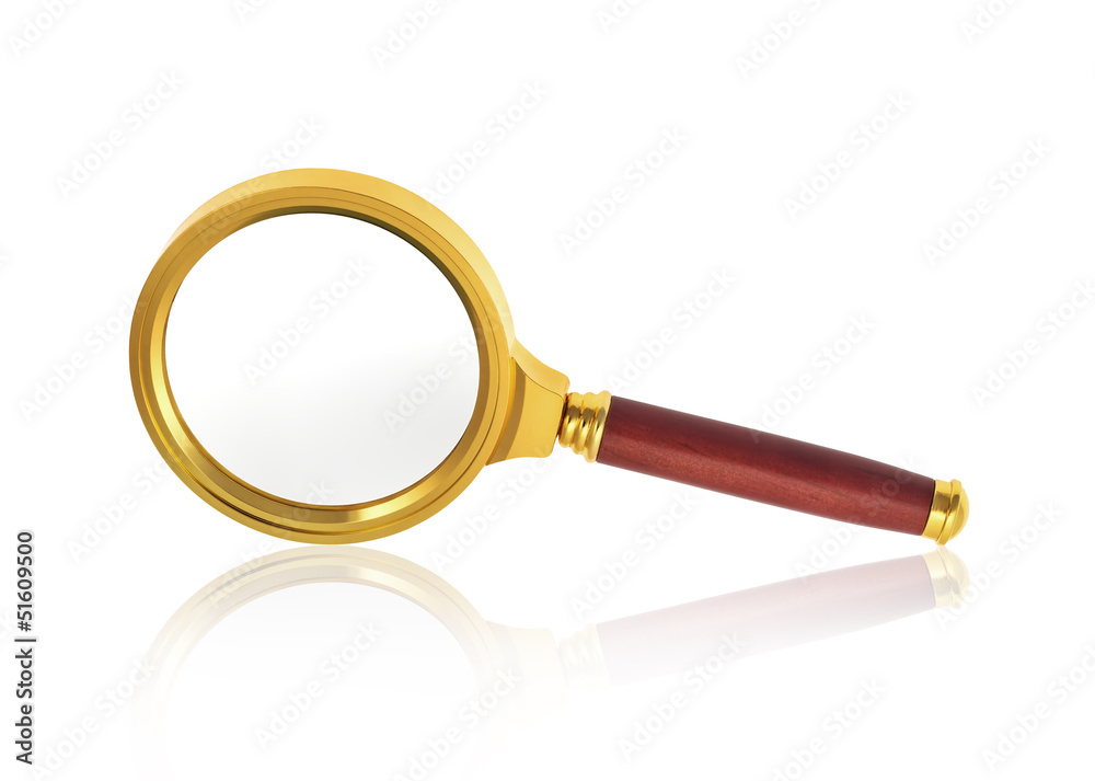 magnifying glass on a white background, isolated magnifying glass on a white background, isolated