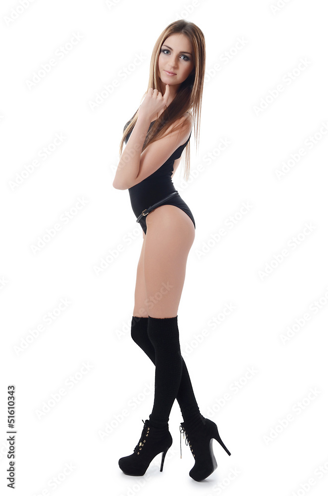 The beautiful woman with long hair The beautiful woman with long hair
