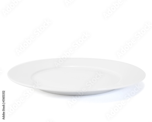Ceramic plate over white background