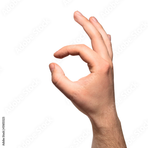 Okay male hand gesture sign