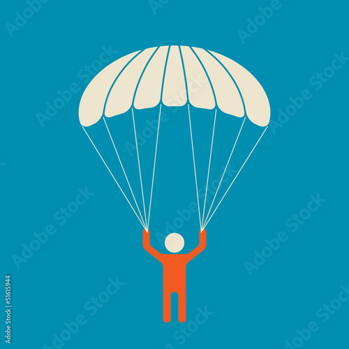 Skydiver - serene and safe parachuting