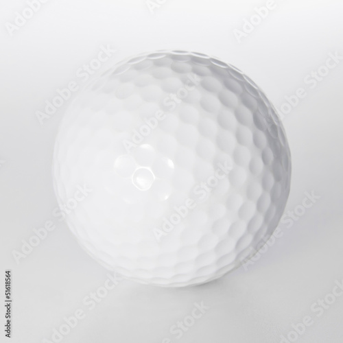 Golf ball on white background