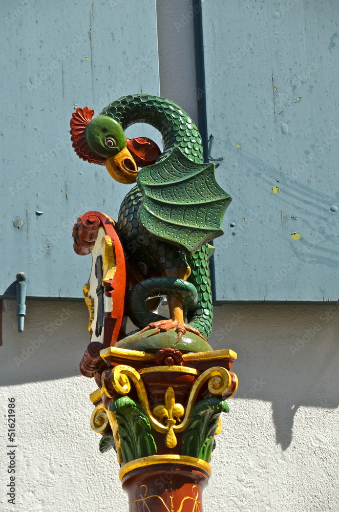 Basilisk symbol of Basel, Switzerland Stock Photo Adobe Stock