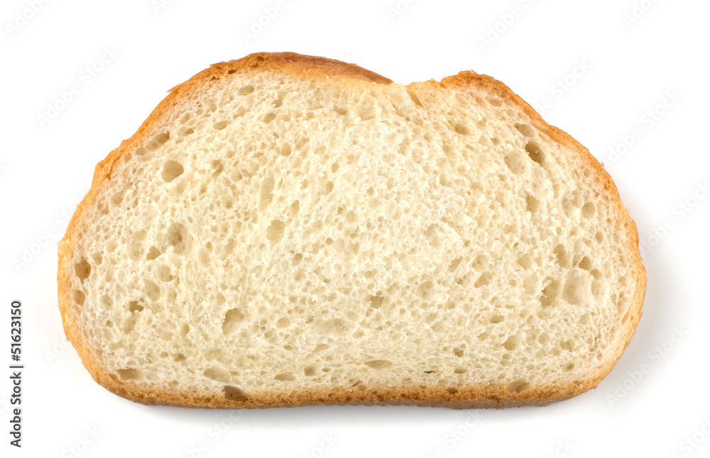 Slices of bread isolated on white background Slices of bread isolated on white background