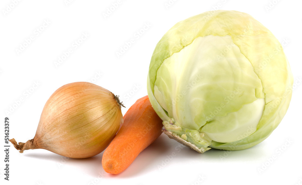 Fresh vegetables on the white background Fresh vegetables on the white background
