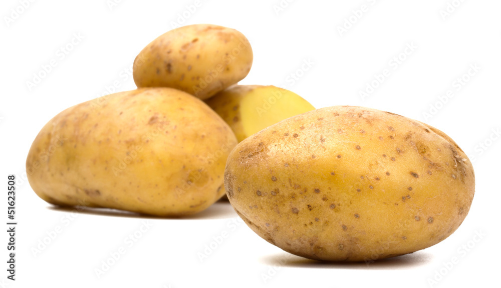Potatoes isolated on white background Potatoes isolated on white background