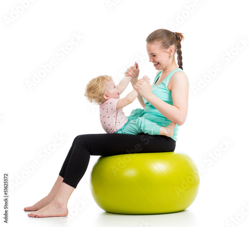 mother and baby having fun ...