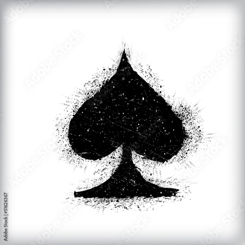 Grunge playing card symbol
