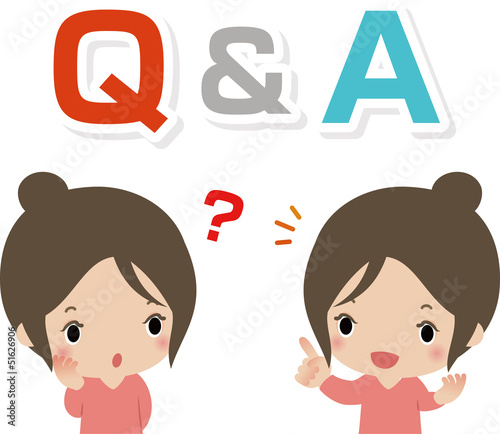 Ｑ＆Ａと若い女性のイメージ