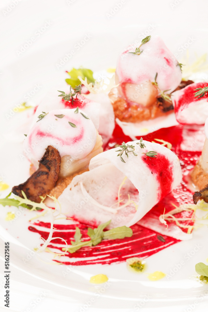 Scallop seafood appetizer Scallop seafood appetizer