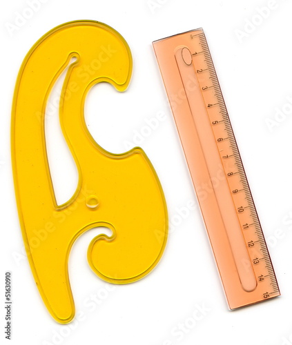 Fotografija French curve and ruler