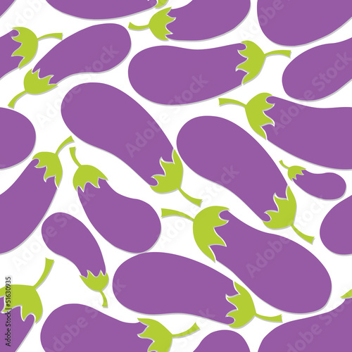 Eggplant. Vector illustration. Isolated on white background.