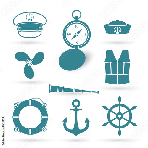Set of nautic symbols