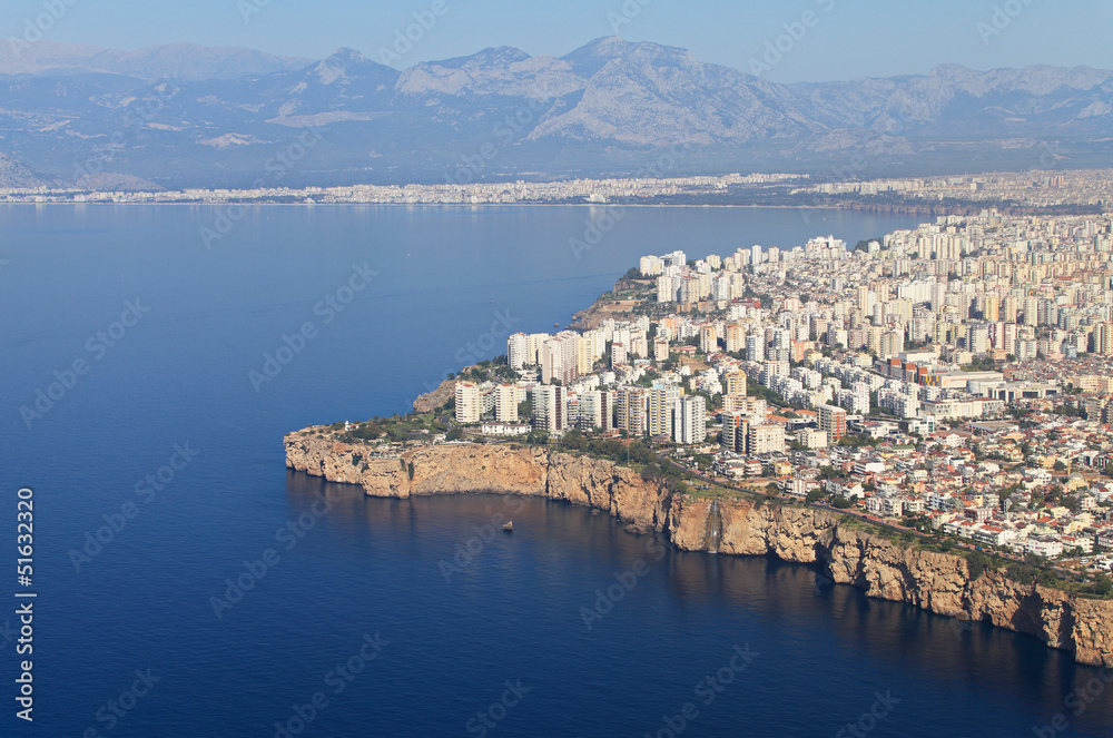 Obraz premium High view on Antalya. Landscape