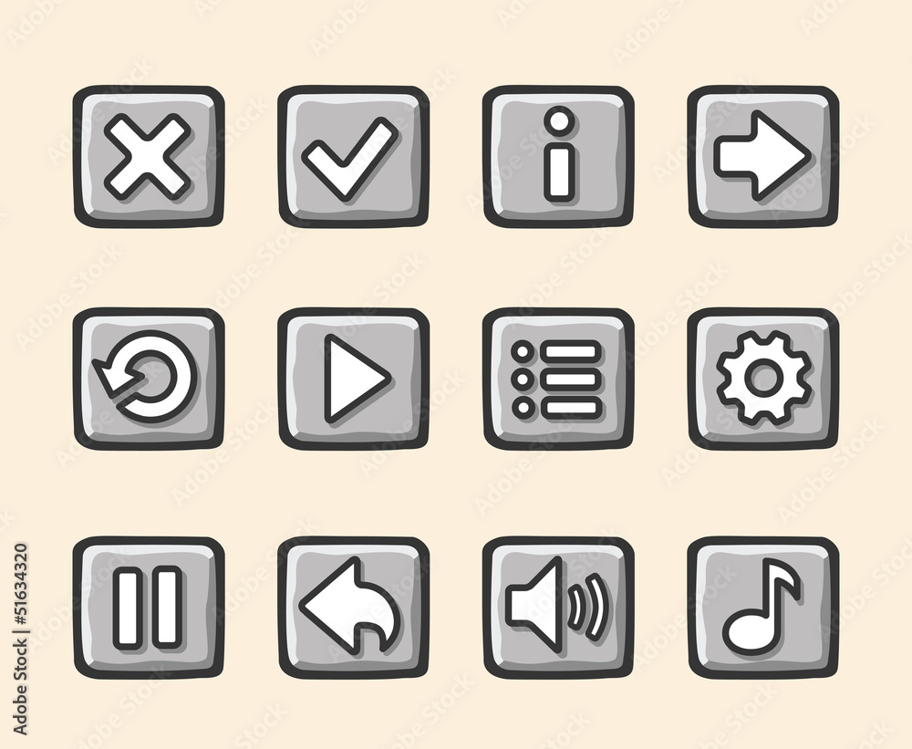 Stone buttons for game Stone buttons for game