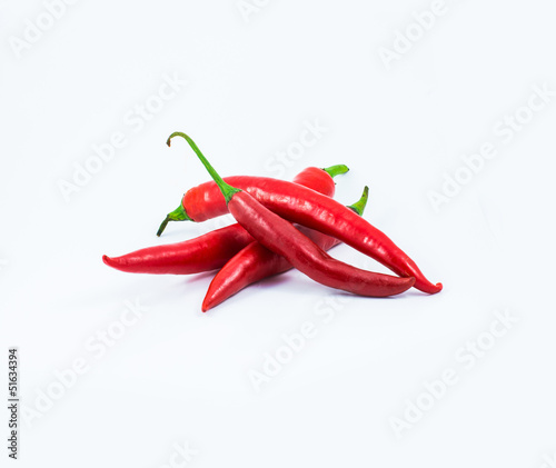 red hot chili pepper isolated on a white background